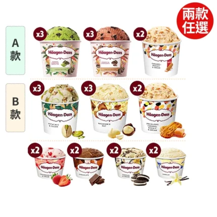 Haagen-Dazs 哈根達斯派對迷你杯16入熱銷組〔 100ml(8杯)+75ml(8杯)｜兩款組合任選｜官方旗艦直送